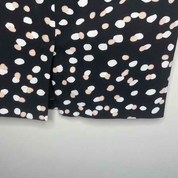 PHILOSOPHY Skirt Womens 12 Black Dot print Straight Stretch Rear Slit Career - Picture 5 of 8